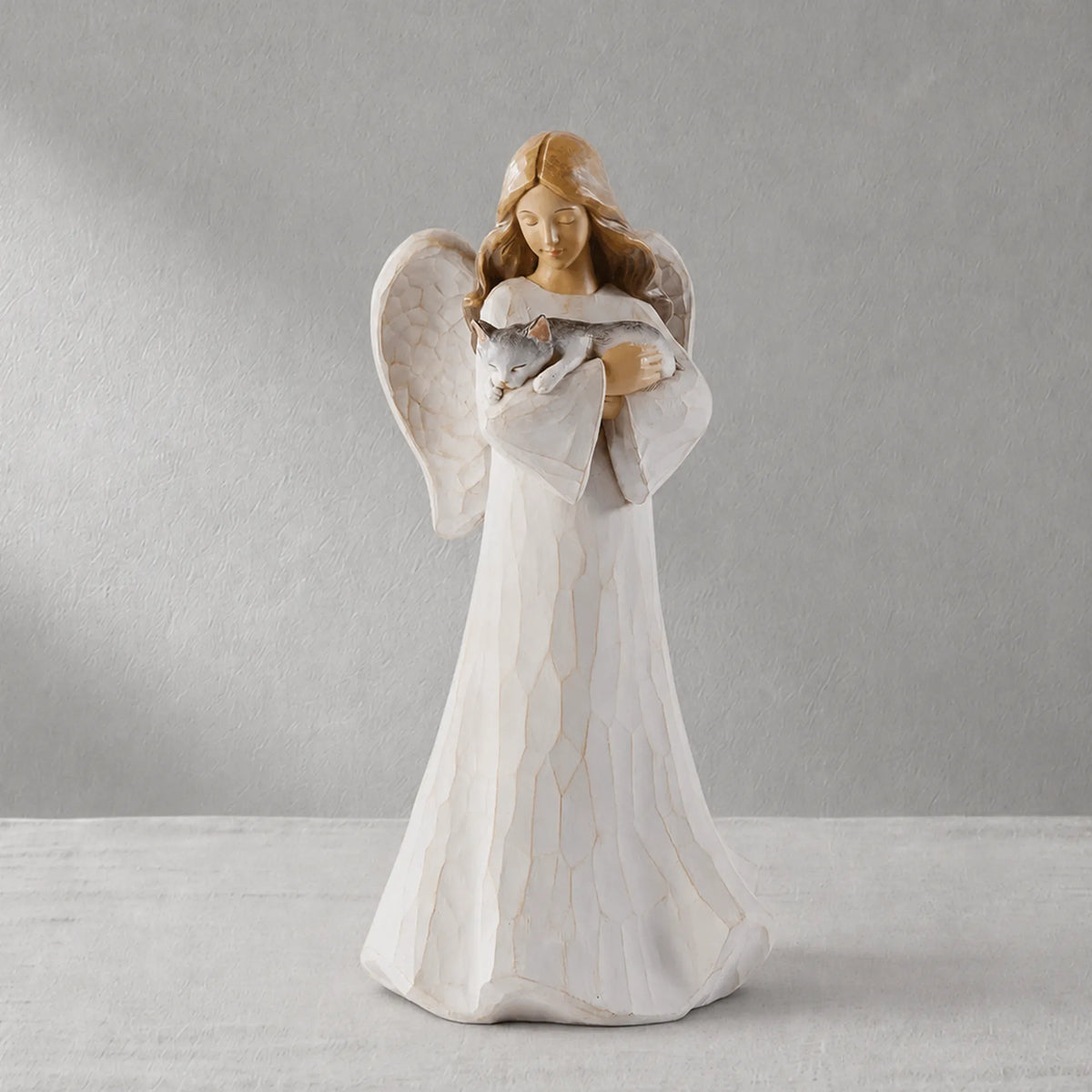 Grace4Joy Guardian Angel Figurine with Cat– 8"