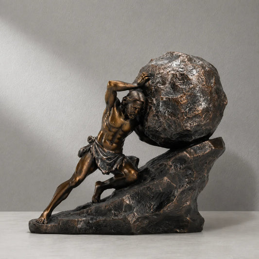 Grace4Joy Sisyphus and The Eternal Boulder Statue-8.5"