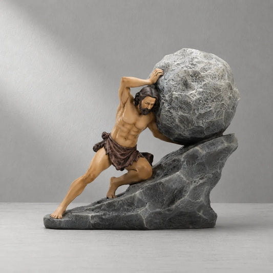 Grace4Joy Sisyphus and The Eternal Boulder Statue-8.5"
