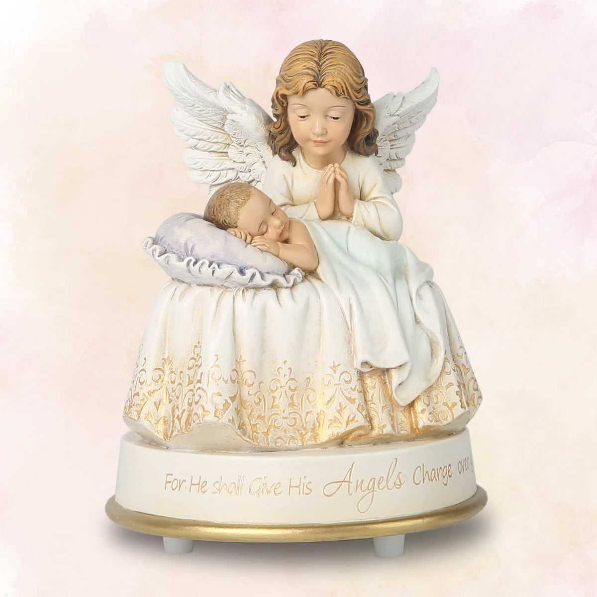 Grace4Joy Guardian Angel Music Box – 5.3"